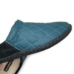 Sorel Nakiska Scuff Slippers in Quilted Teal Size 7